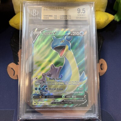 💎 BGS 9.5 GEM MINT 2020 Pokemon Sword & Shield LAPRAS V #189 POP