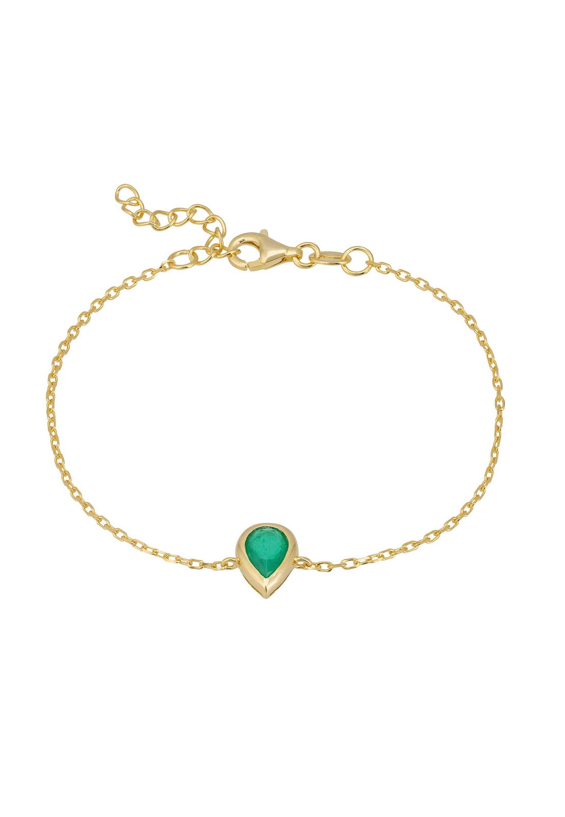 Harriett Mini Lacrima Colombiano Smeraldo Bracciale Oro
