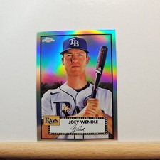 2021 TOPPS Chrome Platinum Baseball Joey Wendle base REFRACTOR card # 415