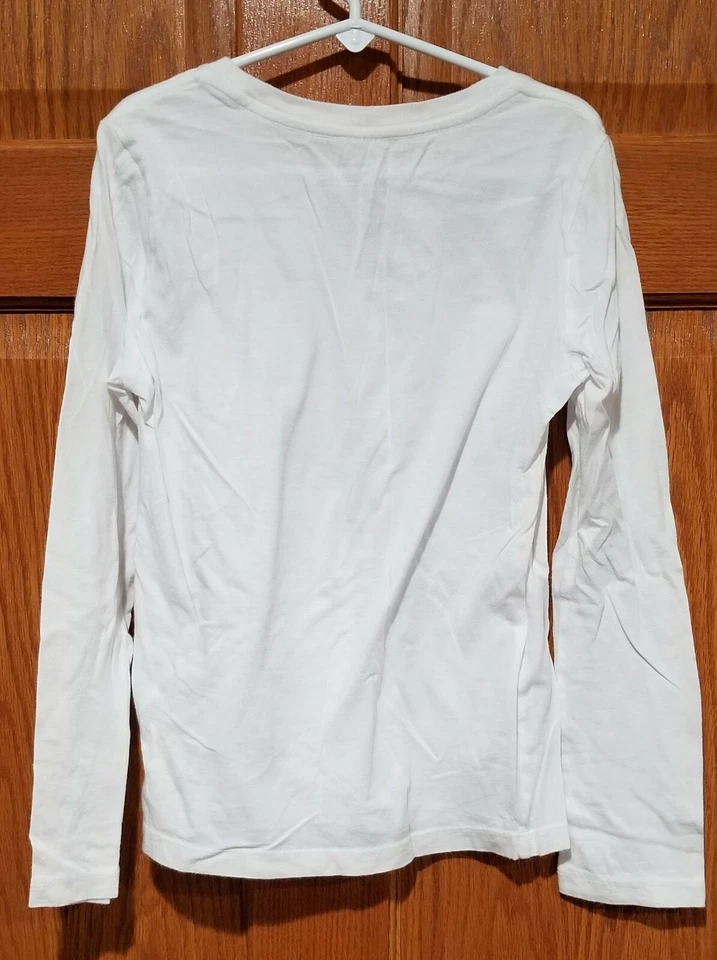 Camisa blanca de Navidad de manga larga PS From Aeropostale Girls 8 #Xmas Photobomb Foto 3 de 4