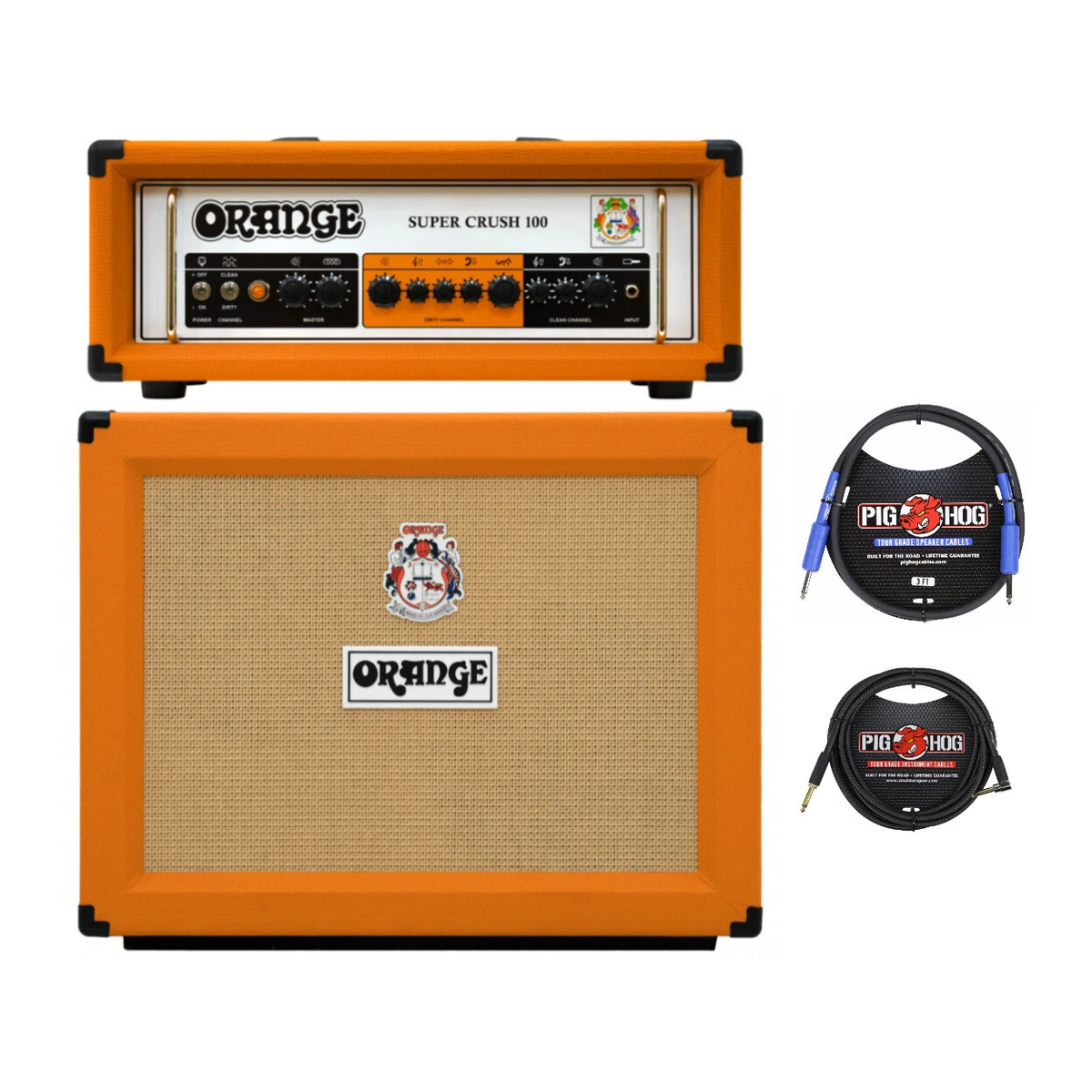 Orange Amps Super Crush 100W Amp Head with PPC212OB 120W 2x12in