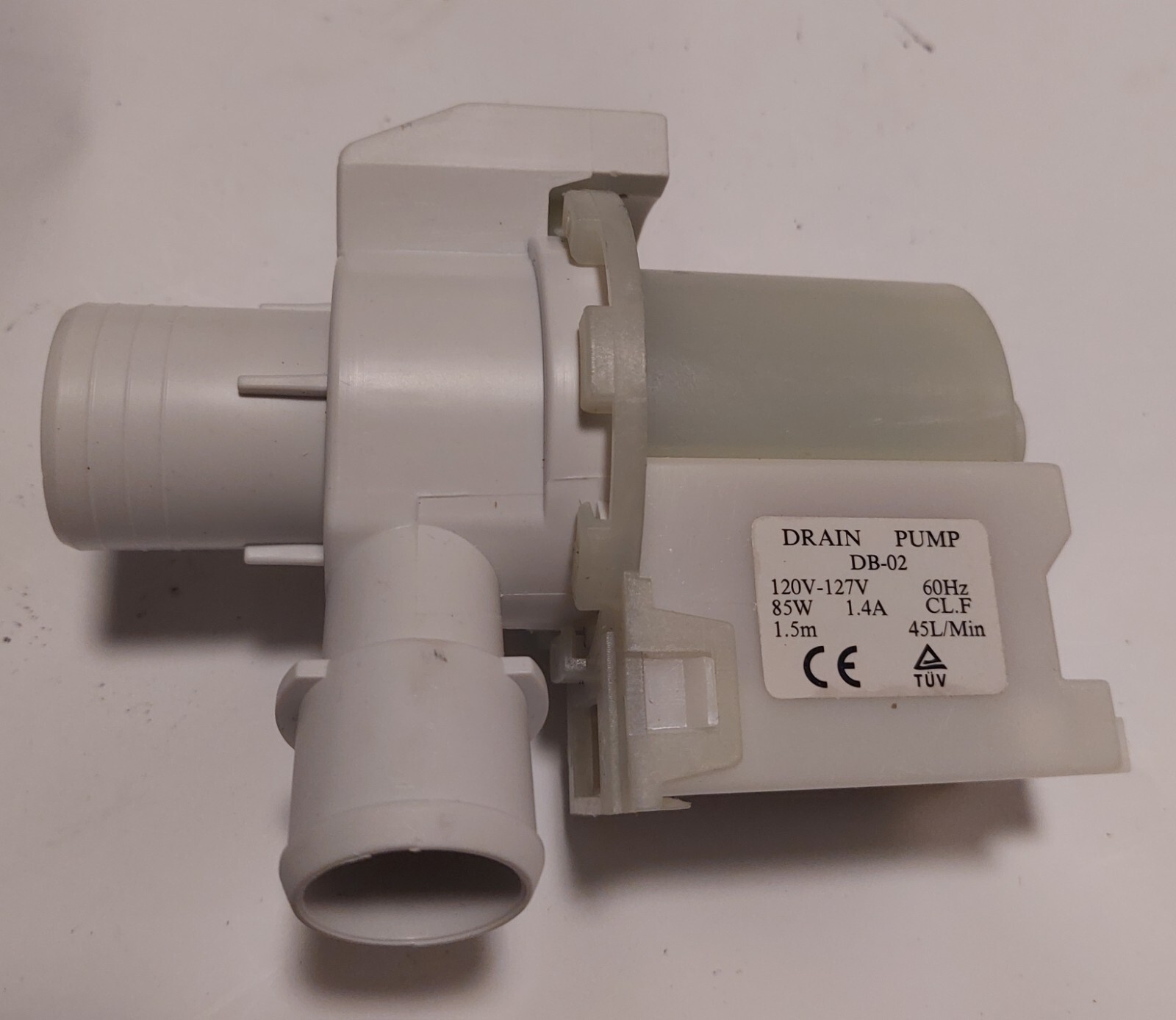 Drain Pump Motor DB-02 120V-127V 60 Hz 8.5W 1.4A CL.F 1.5m 45L/Min