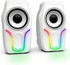 USB Wired Speakers RGB LED Backlit Computer Mini Speakers for Computer/PC/Laptop