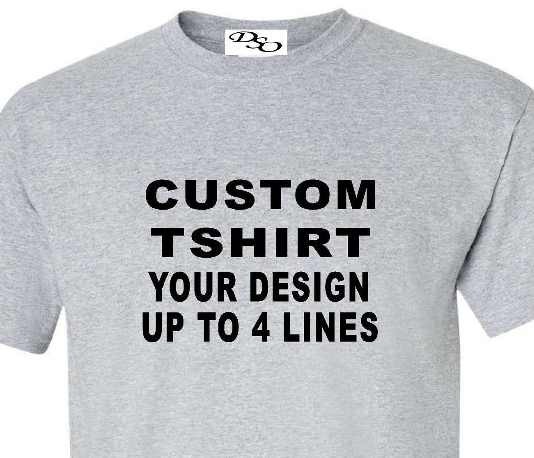Custom T Shirt Your Design Your Text Here Lot 1300# (16 Shirt Colors SM -  6X) | eBay