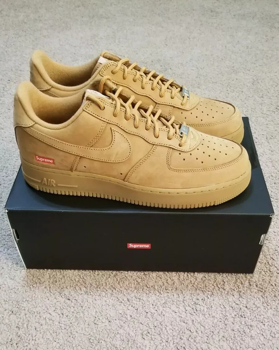 Nike x Supreme Air Force 1 Wheat Shoes