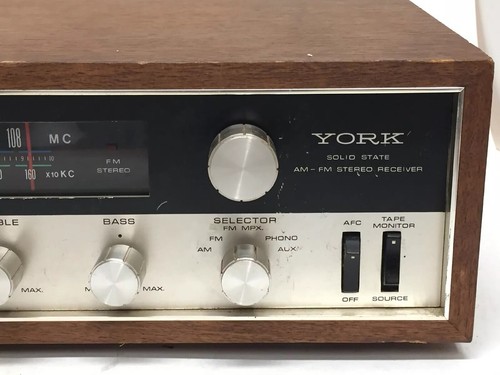 RARE ~ Vintage YORK Solid State AM/FM Stereo Receiver - MPX 23 - WORKS - JAPAN - Picture 4 of 10