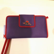 Red Hat Society Wallet Purse Red Purple Little Red Hat Purple Ribbon Red Trimmed