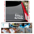 My family guns sticker stickers pvc contoured family guns car kit 7 pcs.