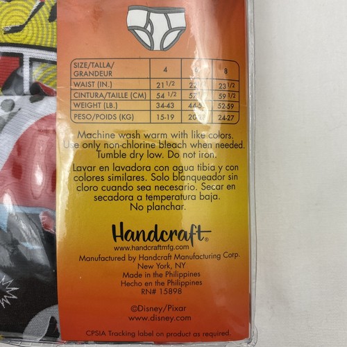 Disney Pixar Boys Incredibles 5-Pack Underwear Briefs Size 8 New - Picture 8 of 10