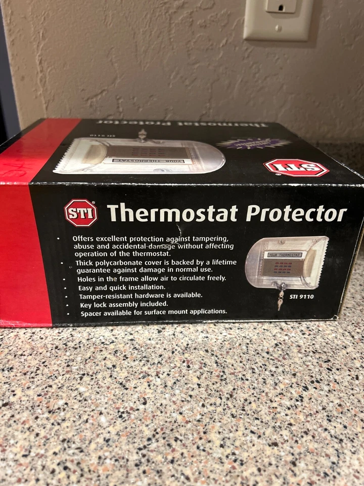 STI Large Thermostat Protector with Key Lock, Clear STI-9110 Foto 2 de 2