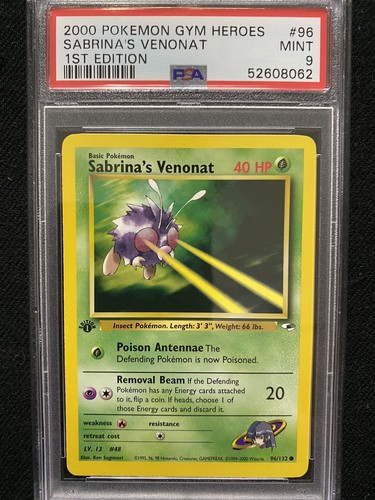 Sabrina's Venonat (1st Edition) graded PSA 9 for sale on eBay