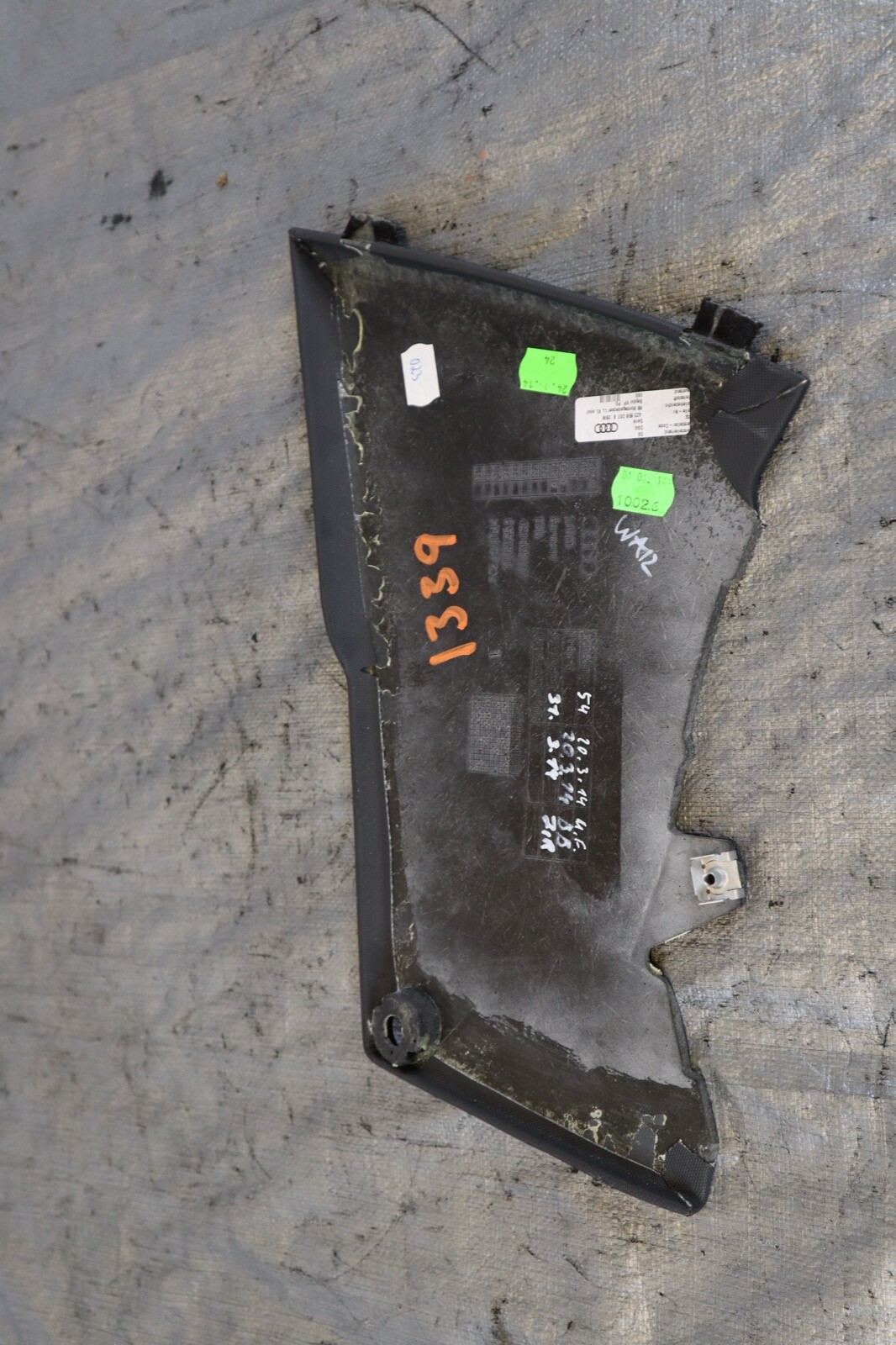 2014 AUDI R8 V8 QUATTRO AWD 4.2L OEM CENTER CONSOLE SIDE TRIM COVER #1339