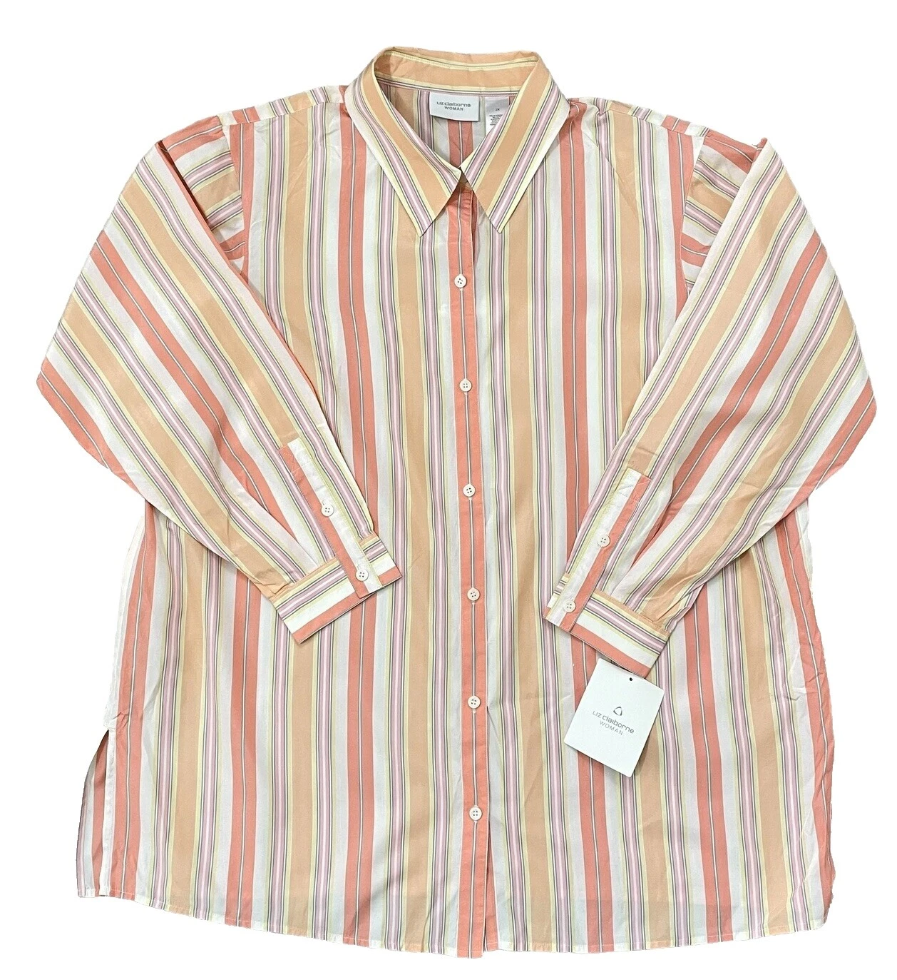 Camisetas a rayas de seda Liz Claiborne para Mujeres