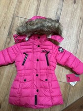 NWT Weatherproof msrp 70 Girls Fushia Hooded Puffer Jacket 2T Style 04WG96H