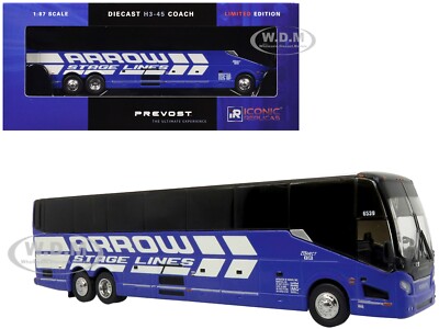 PREVOST H3-45 COACH BUS ''ARROW STAGE LINES'' 1/87 BY ICONIC REPLICAS 87-0585