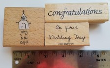 Congratulations, On Your Wedding Day and chapel rubber stamps