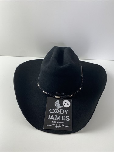 Cody James 3X Black Wool Blend Felt 
