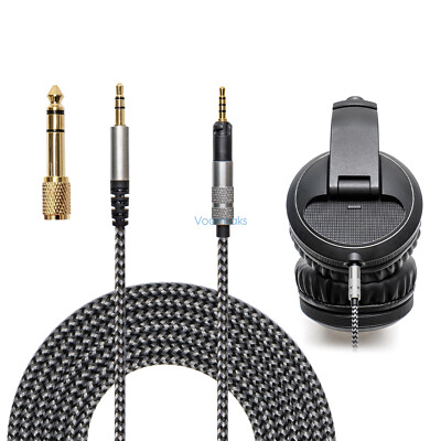 Cable For Pioneer HDJ-X5 X7 S7 CUE 1: 2m Soft Nylon Lightweight DJ Headphone