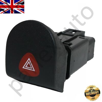 ELO Warning Indicator Switch Button – Fits Renault Kangoo DTI Express DCi 16V – 8-Pin Black
