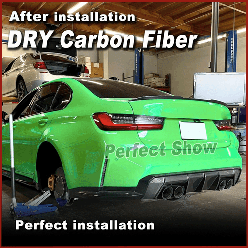 DRY Carbon Heckspoiler Spoiler Flügel Lippe Passt für BMW G20 320i M340i G80 M3 - Picture 5 of 15