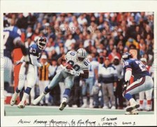 Press Photo Alvin Harper of Dallas Cowboys Catches Football vs Giants