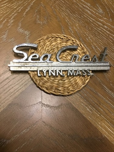 VINTAGE SEA CREST CADILLAC PONTIAC Auto Dealer Emblem LYNN MASSACHUSETTS METAL - Picture 4 of 7