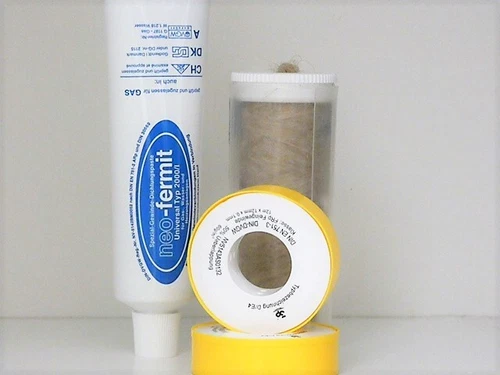 Dichtungsset Neo-Fermit 150g Spender Flachs 40g 2x PTFE Band Gewindeabdichtung