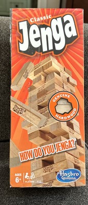 NEW! Jenga Game (classic) Orig. Wood Block Game with Genuine Hardwood Blocks 6+