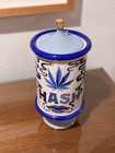 Jonathan Adler Porcelain Druggist Weed Canister Footed Lidded W/ Gold Accents — photo 3