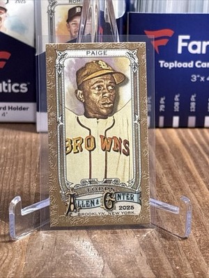Satchel Paige 2025 Topps Allen & Ginter Gold Border Mini SP St. Louis Browns #57