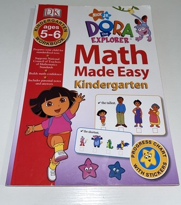Dora the Explorer Kindergarten Workbook Math Made Easy Homeschool Tutor Teachers