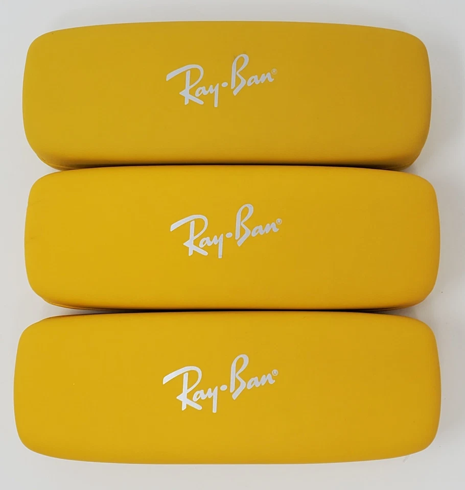 Gafas de sol/gafas de sol Ray-Ban de colección estuche rígido dorado forro de fieltro rojo Nuevo de Lote Antiguo Foto 3 de 4