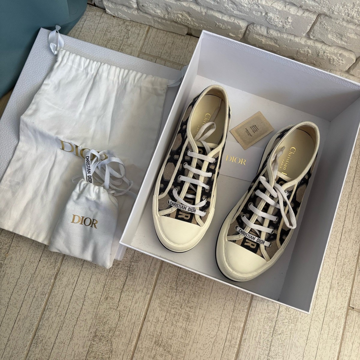 Christian Dior Walk'n'Dior Macro Cannage Deep Blue women's EU 37.5