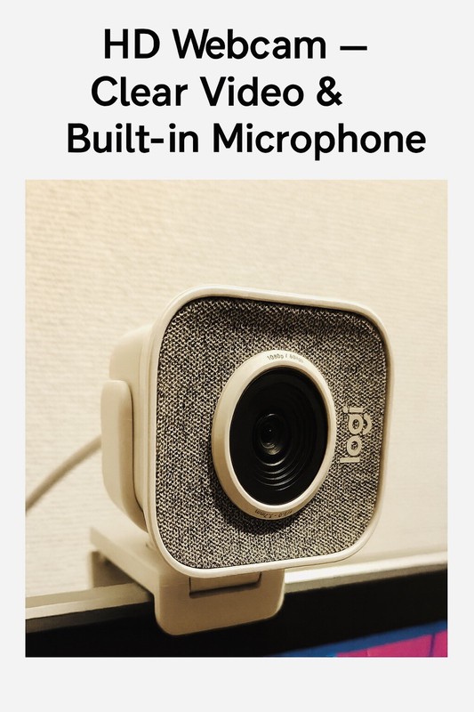HD Webcam – USB Plug & Play Camera for PC Laptop Streaming & Calls