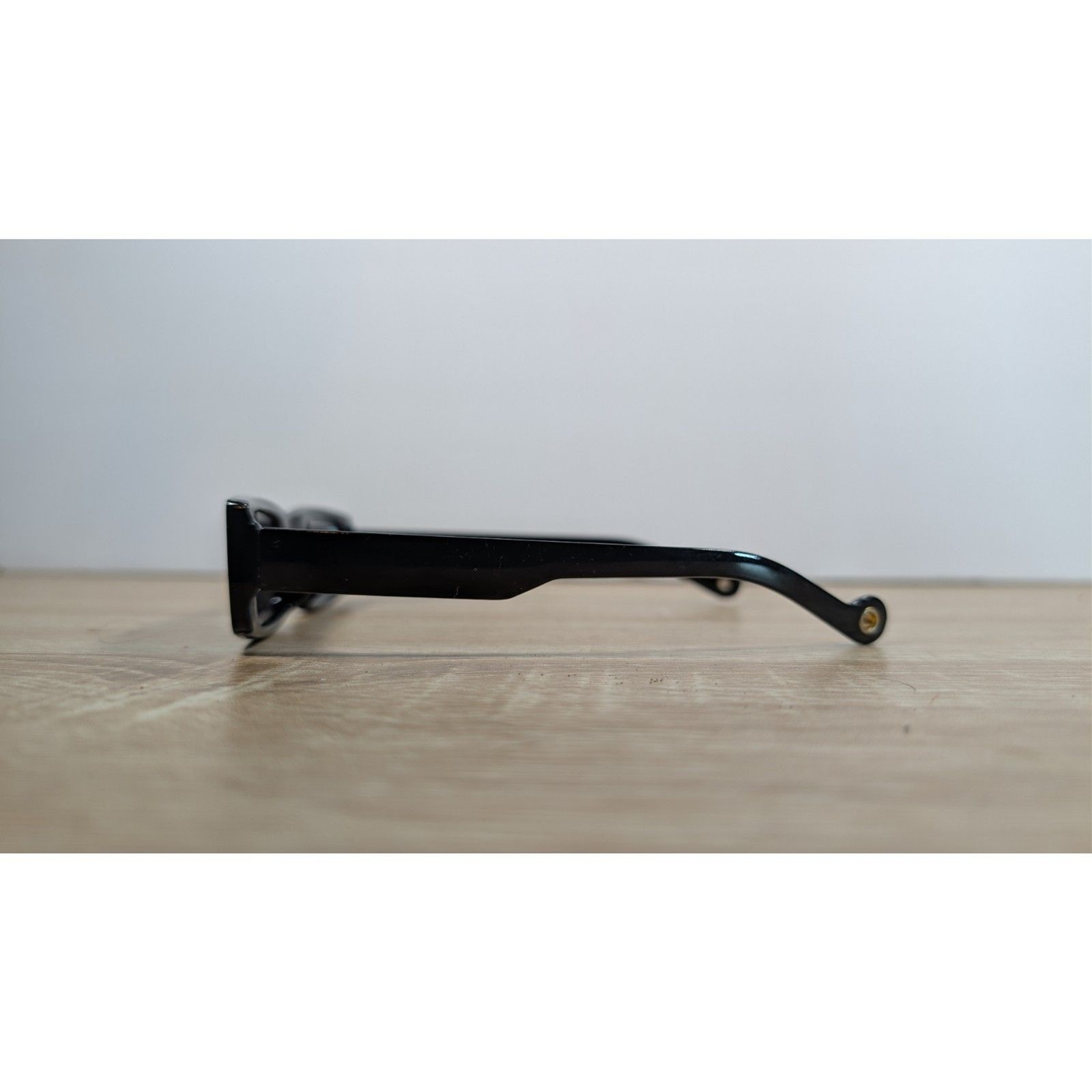 Black Rectangular Y2K Sunglasses Slim Narrow 90s … - image 3