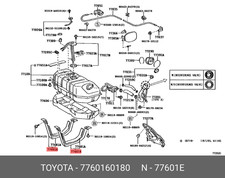 TOYOTA Genuine OEM Land Cruiser 90 Fuel Tank Band Sub Assy 77601-60180