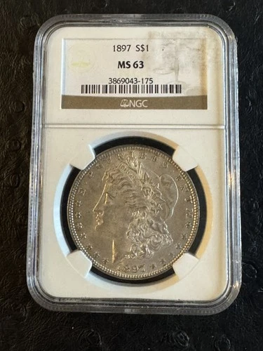 1897 Morgan Silver Dollar MS63 NGC
