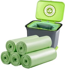 Small Trash Bags 4-6 Gallon   100 Count 100 Pack of 1 , Green