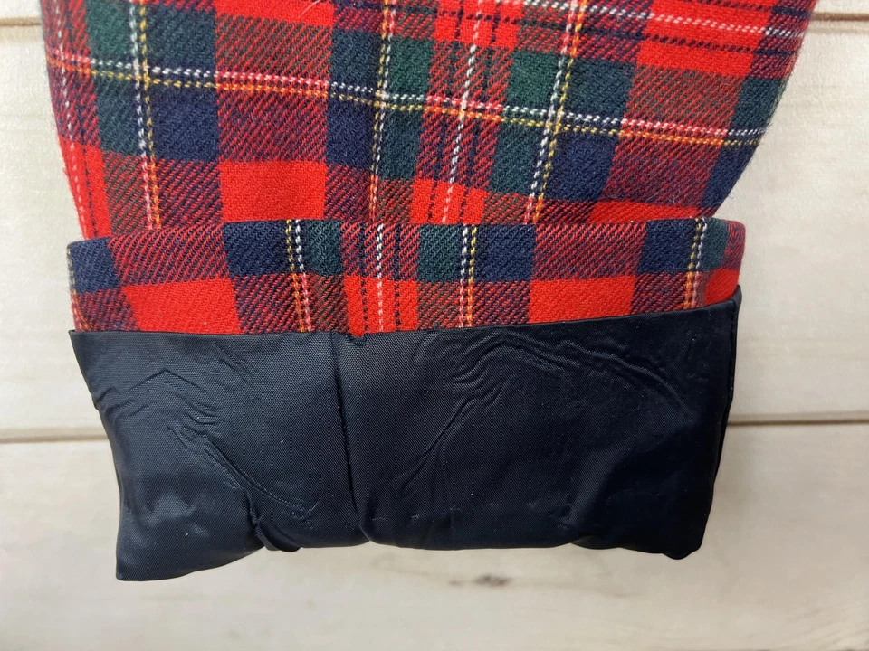 Pantalones Pendleton Vintage Para Mujer Pequeños Rojo Verde Tartán Cuadros Lana Forrados EE. UU. 90s Foto 4 de 4