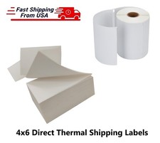 for Zebra  Rollo 4" x 6" Direct Thermal Address Shipping Labels Fanfold Rolls