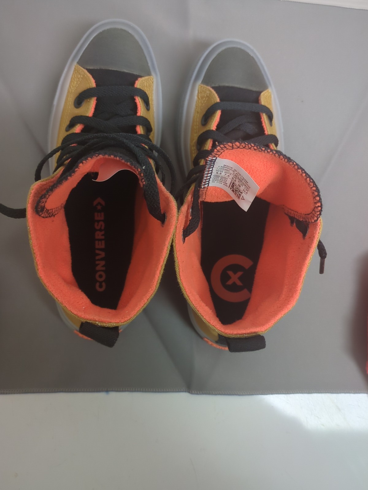 Converse All Star Chuck Taylor High Top Wheat and Orange 5.5M 7.5W thumbnail 7