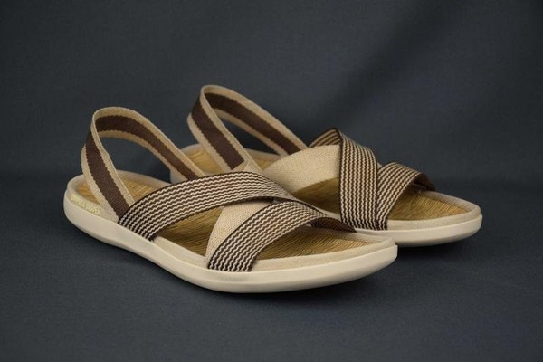 Men Camper Sandals Brown Textile 44