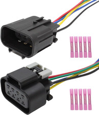 Male and Female Headlight Connector Plug Harness Pigtail 5-Pin Compatible with C