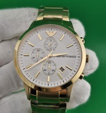 OROLOGIO UOMO EMPORIO ARMANI CINTURINO ORO GIALLO CON QUADRANTE BEIGE AR11332 ORIGINALE