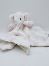 Blankets  Beyond Elephant Lovey Ivory Pink Hearts Security Blanket Plush