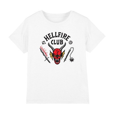 Stranger Things Hellfire Club Kids T-Shirt 3-13 Years, Athletic Heather