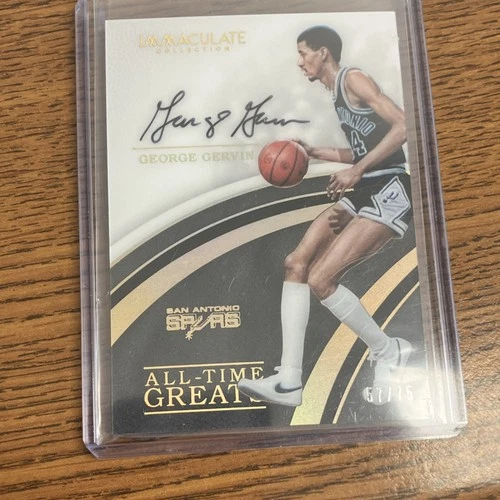 Panini Immaculate All-Time Greats Autograph George Gervin Spurs /75 ATG-GG