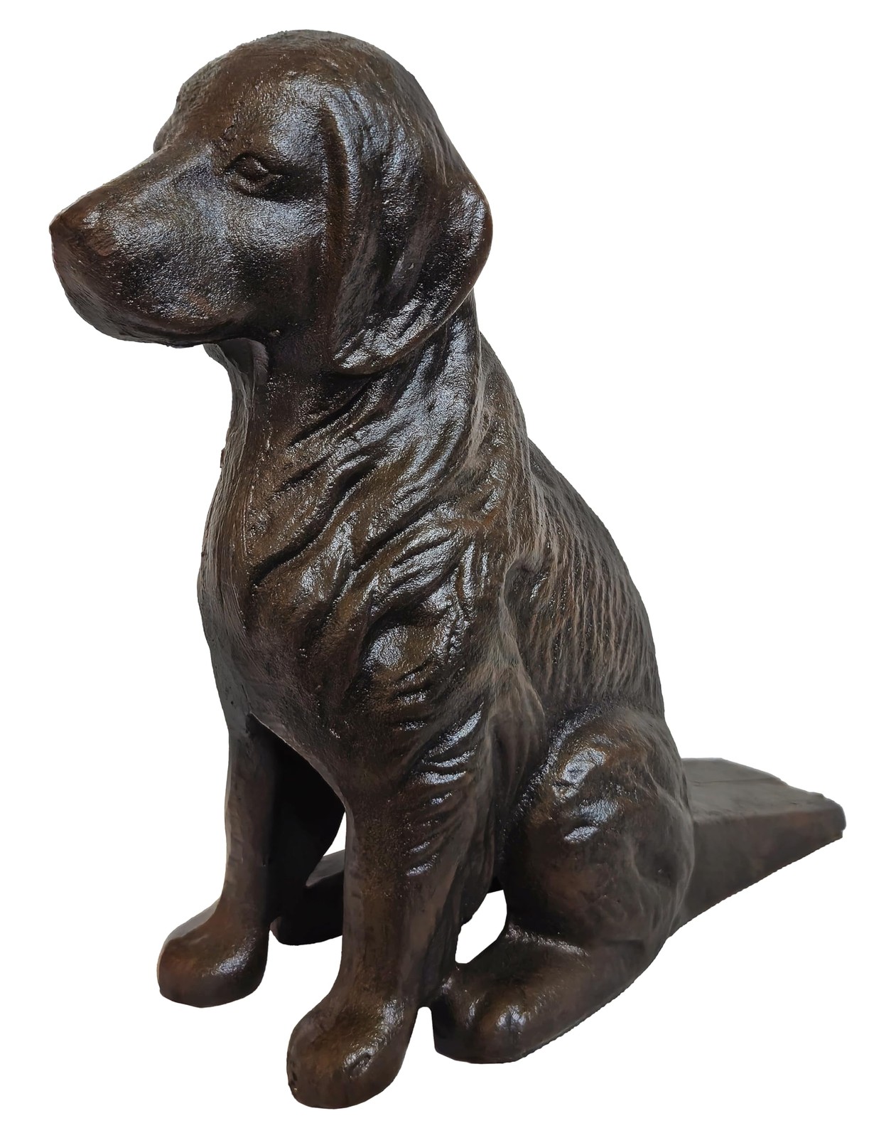 Dog With Tail Doorstop, Door Stopper, Antique Black
