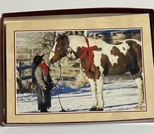Leanin' Tree Christmas Cards w/ Envelopes ~ Lot of 10~ Horse little cowboy