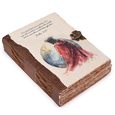 Handmade Christian Prayer Journal with Antique Lock Closure for Men & Women